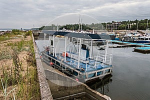 Floating marine refueling station for marine boats, yachts and small ships