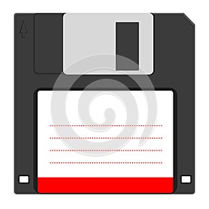 Old floppy disc for computer data storage