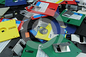 Old floppy disks destroyed for recycling and security