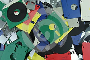 Old floppy disks destroyed for recycling and security