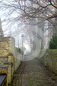 Old foggy street