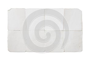 Old folded paper with clipping path included