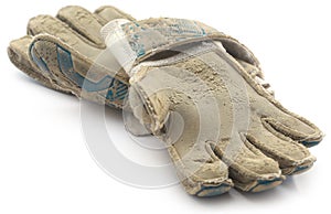 Old football gloves