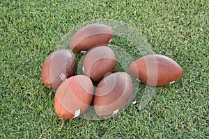 Old footballs photo