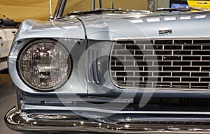 Old Ford Mustang on static display at the International Fair in Poznan