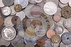 Old foreign coin collection photo