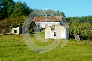 Old forgotten house ruins Poland