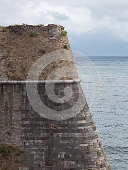 Old fort corner castle brick wall