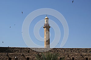 Old Fort and tower of a nearby mosque. Dubai