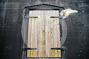 Old fort or warehouse door