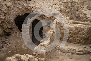 Old fortification of Fortress Masada, Israel