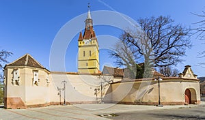 Old fortified Church in Cristian, Brasov,Romania