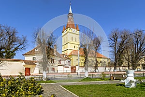 Old fortified Church in Cristian, Brasov,Romania photo