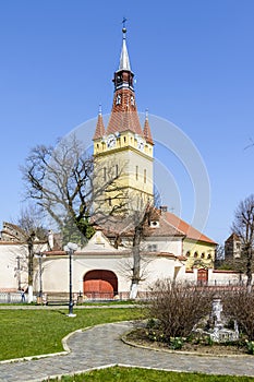 Old fortified Church in Cristian, Brasov,Romania