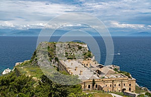 Old Fortress of Corfu on promontory by old town