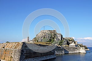 Old fortress Corfu town Greece