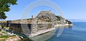 The Old Fortress of Corfu: View from the Right Side with the Holy Church of Saint George