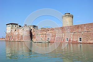 The old fortress Fortezza Nuova in Livorno,Italy,