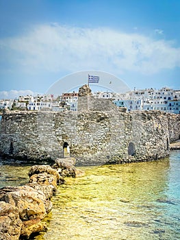 Old fortress in Naoussa, Paros island