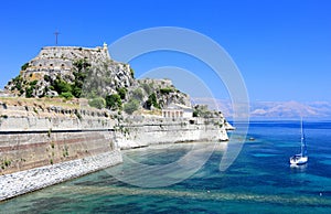 Old Fortress, Part of the defenses of Corfu City. Corfu island, Ionian Sea, Greece.