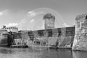 The Old Fortress in the port of Livorno, Tuscany, Italy