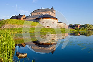 The old fortress-prison of Hame on the shore of Vanajavesi  lake. Hameenlinna, Finland photo