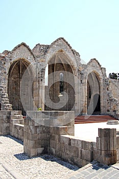 Old fortress ruins adriatic sea photo