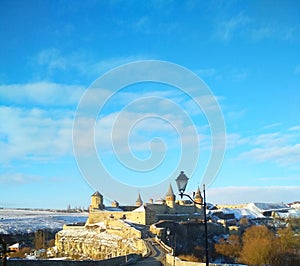 Old Fortress on a sunny winter day, Kamenets-Podolsky, Ukraine