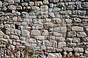 Old fortress wall repaired hundreds of times during centuries, Kalemegdan, Belgrade