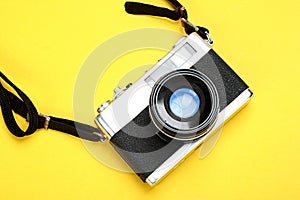 Old foto camera and flash