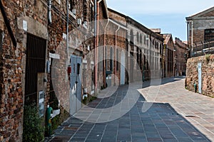 Old Foundry Buildings Exterior in Murano Street Isle near Venice