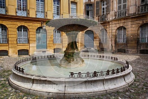 Old Fountain in Aix-en-Provence, France