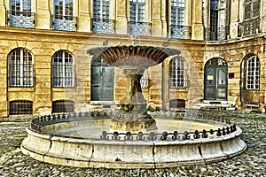 Old fountain in Aix-en-Provence, France