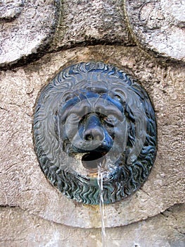 Old fountain detail. Tuscany.