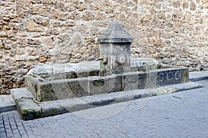 Old fountain and drinking trough in Burgo de Osma photo