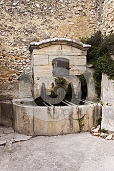 Old fountain in Gigondas