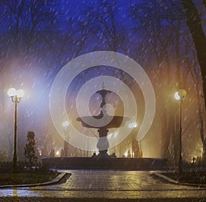 Old fountain in Mariinsky Park