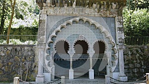 Old fountain in Moorish style in Sintra