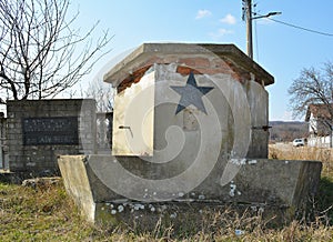 Old fountain in Serbia made in honor partisans