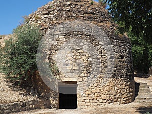 old fourteenth century ice pit, la floresta, lerida, spain, europe