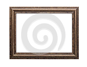 Old frame isolated on white.