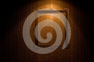 Old frame on retro wall