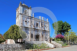 Old Franciscan church, Mision San Ignacio Kadakaaman, in San Ignacio, Baja California, Mexico