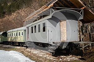 Old freight train containers