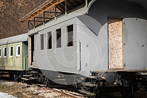 Old freight train containers