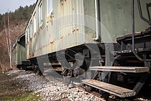 Old freight train containers