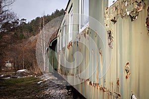 Old freight train containers
