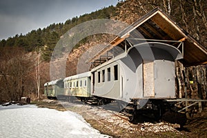 Old freight train containers