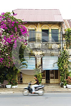 French colonial house in kampot cambodia