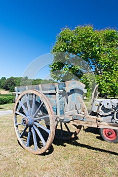 Old French farmers trailer